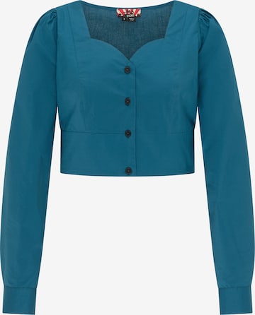 myMo ROCKS Blouse in Blauw: voorkant