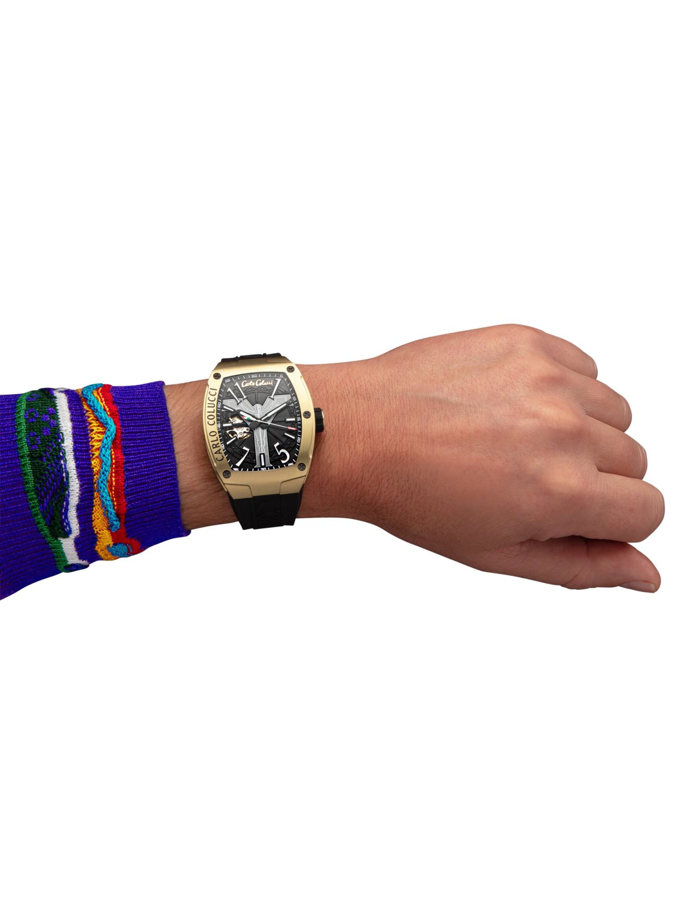 Carlo Colucci Analog watch ' Donia ' in Black: front