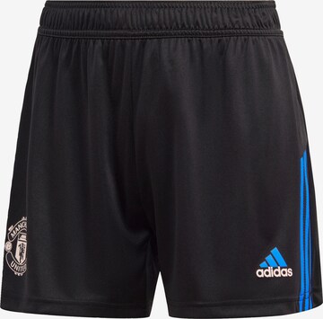 ADIDAS SPORTSWEAR Regular Workout Pants 'Manchester United Condivo 22' in Black: front