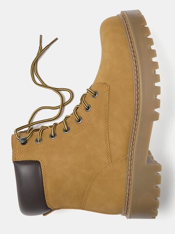 Bottines à lacets Pull&Bear en jaune