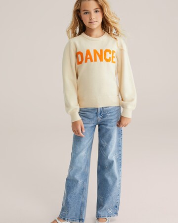 WE Fashion Свитер в Бежевый
