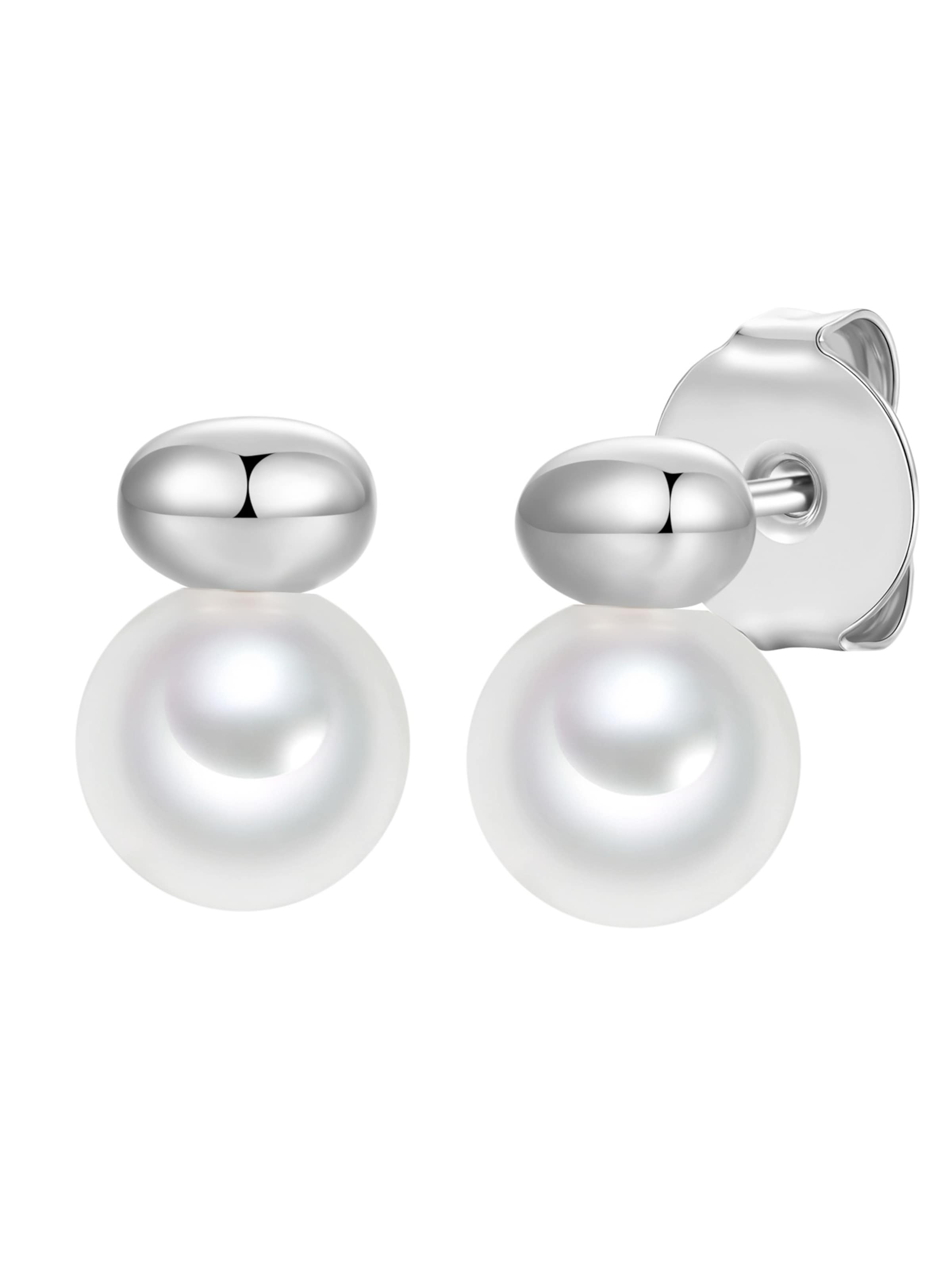 Lulu & Jane - Pendientes en blanco: frente