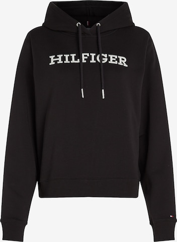 TOMMY HILFIGER Sweatshirt in Zwart: voorkant