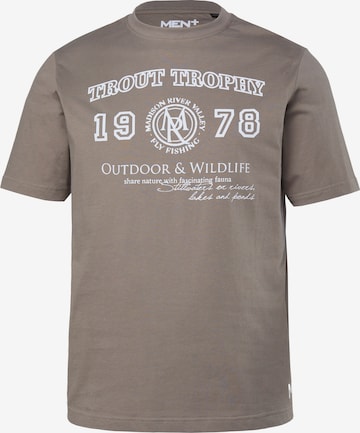 Men Plus Shirt in Brown: front