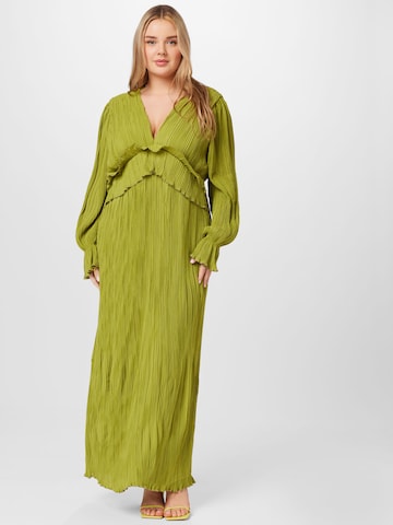 Nasty Gal Plus Kleit, värv roheline: eest vaates