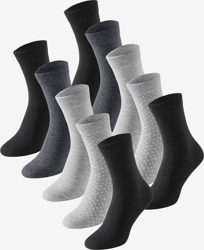 SCHIESSER Socken in anthrazit / schwarz / weißmeliert, Produktansicht