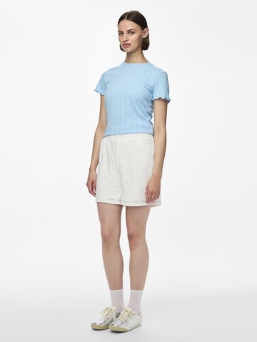 PIECES Regular Trousers 'PCMimi' in White