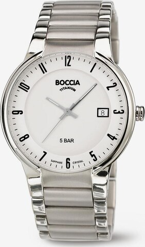 Boccia Titanium Analog Watch in Silver: front