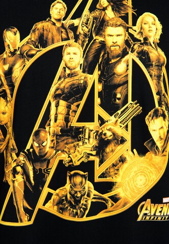 LOGOSHIRT Shirt 'Avengers Infinity War' in Zwart