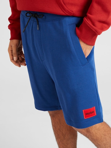 HUGO Red Normalny krój Spodnie 'Diz' w kolorze niebieski