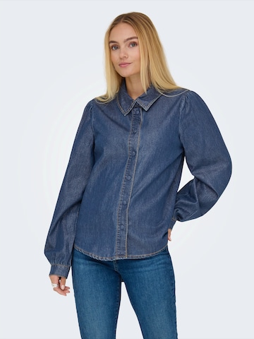 ONLY Blouse 'ONLLINA' in Blue: front