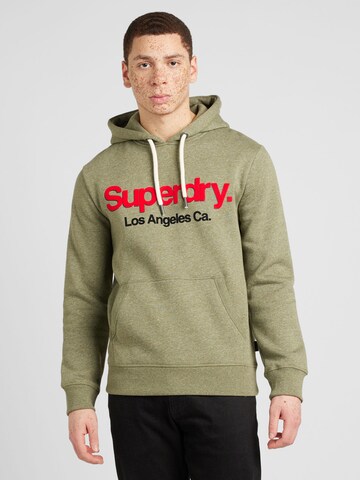 Sweat-shirt Superdry en vert : devant