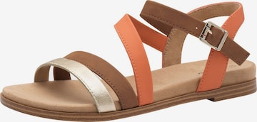 s.Oliver Strap Sandals in Orange: front