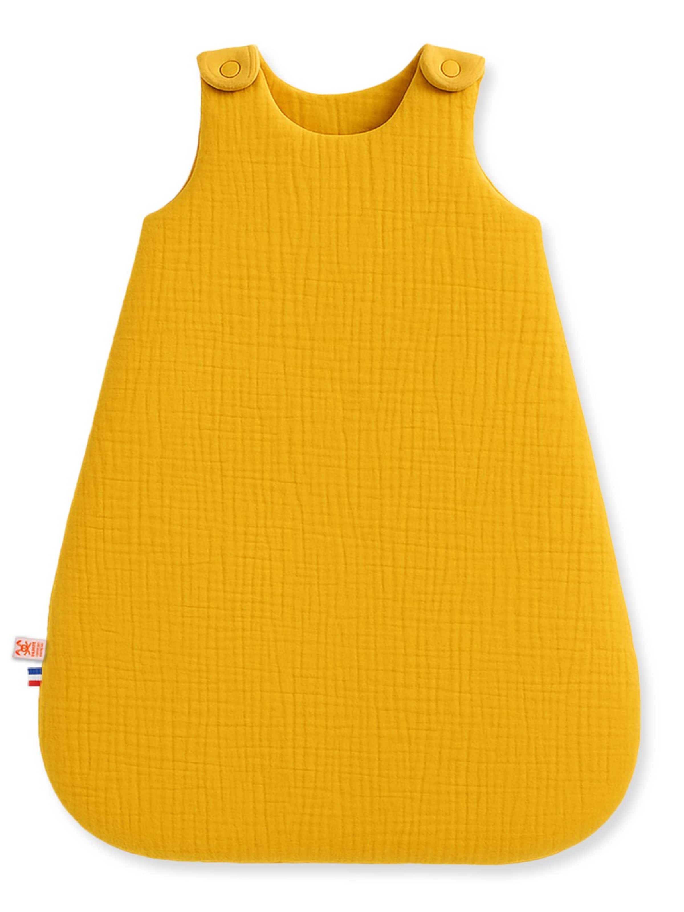 PAPATE Sovepose 'Organic Cotton Winter Sleeping Bag' i gul: forside