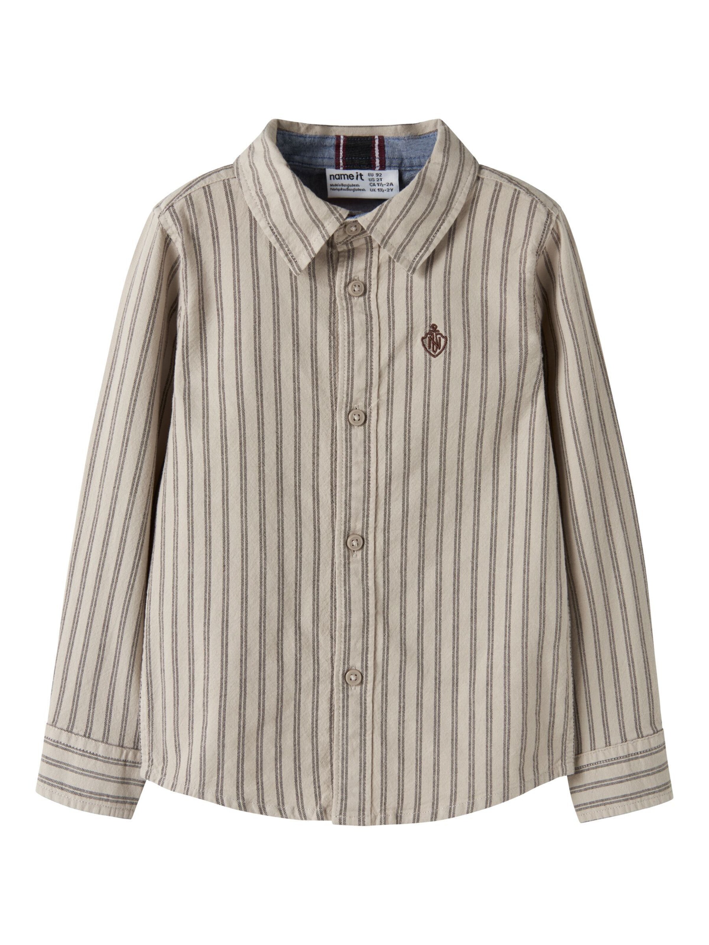 NAME IT Regular fit Overhemd in Grijs: voorkant