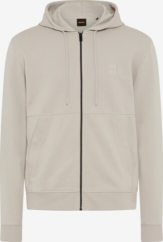 BOSS Sweatjacke 'Zetalky' in Grau: Vorderseite