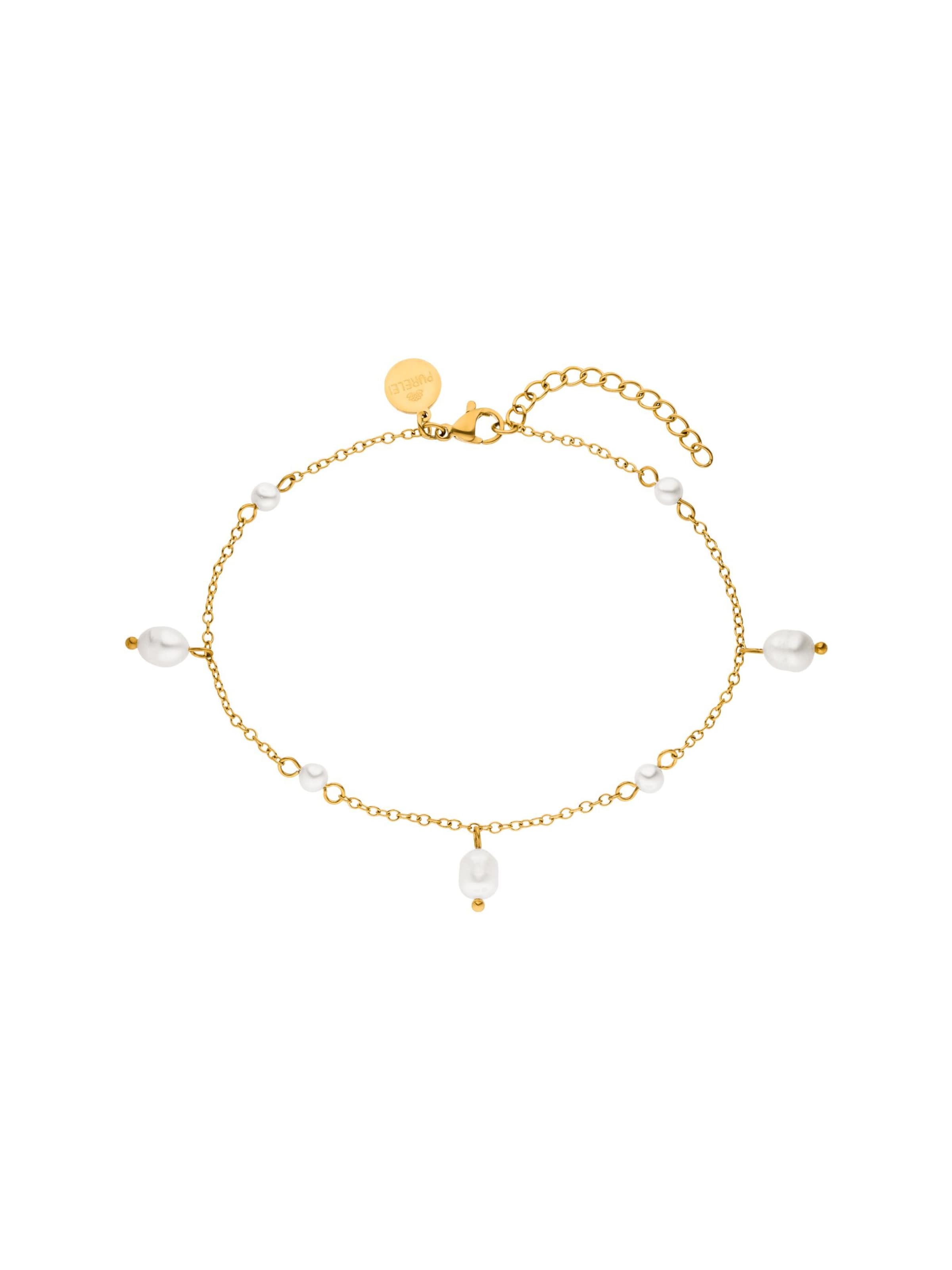 Gioiello per i piedi 'Pearl Drop' di PURELEI in oro: frontale