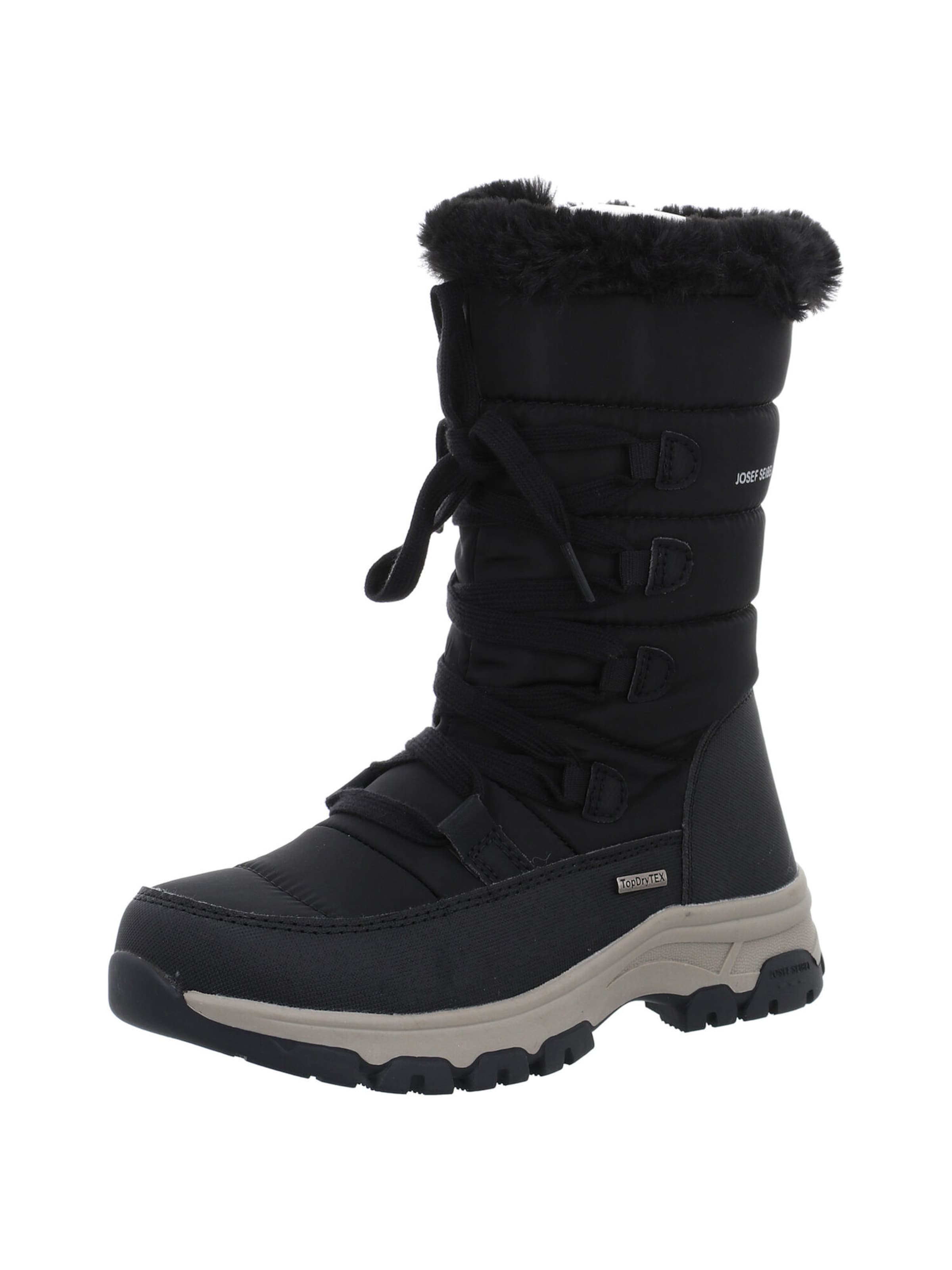 JOSEF SEIBEL Snow Boots 'Davos' in Black: front
