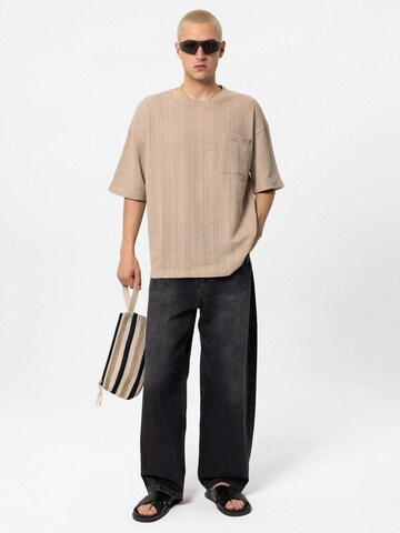 VAMOS CLO Shirt 'New York City' in Beige