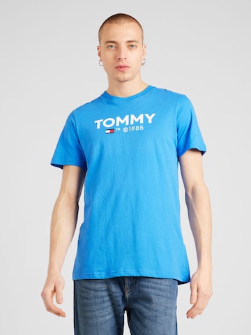 Tommy Jeans Majica 'ESSENTIAL' | modra barva: sprednja stran
