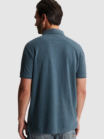 CAST IRON Bluser & t-shirts 'Slim fit polo shirt with allover texture' i blå