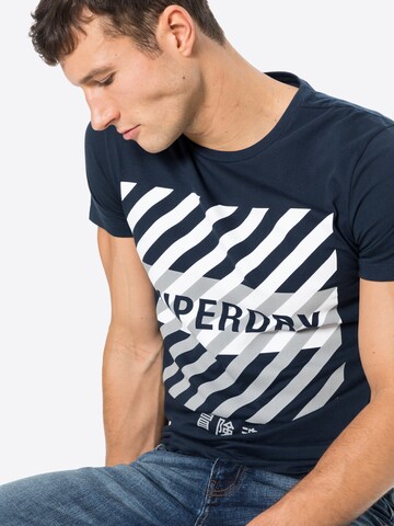 Superdry Rovný strih Funkčné tričko - Modrá