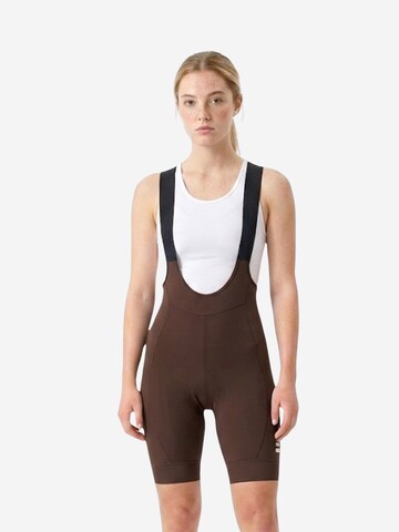 WULIBIKE Skinny Workout Pants in Brown: front