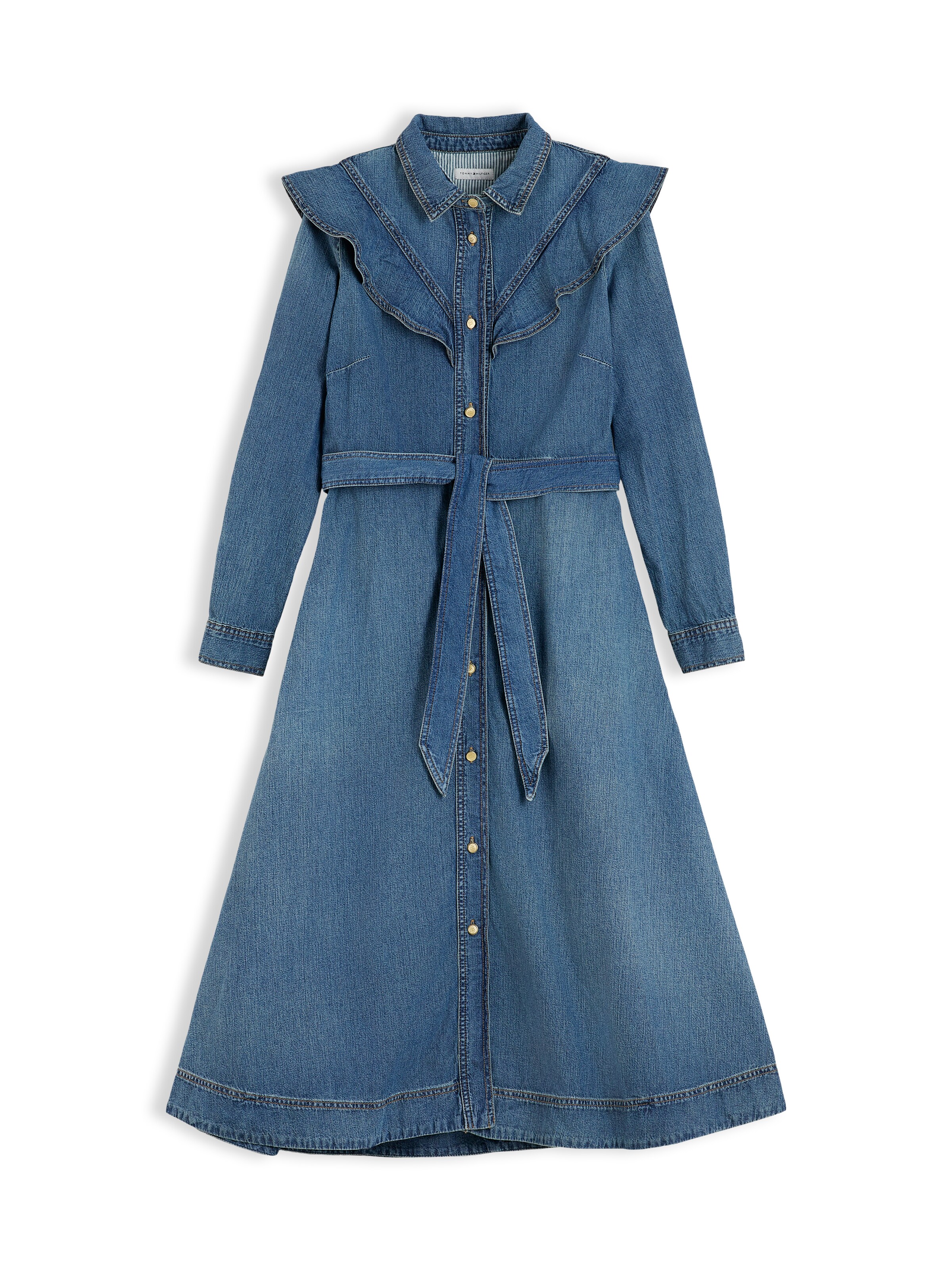 TOMMY HILFIGER - Vestidos camiseiros em azul: frente