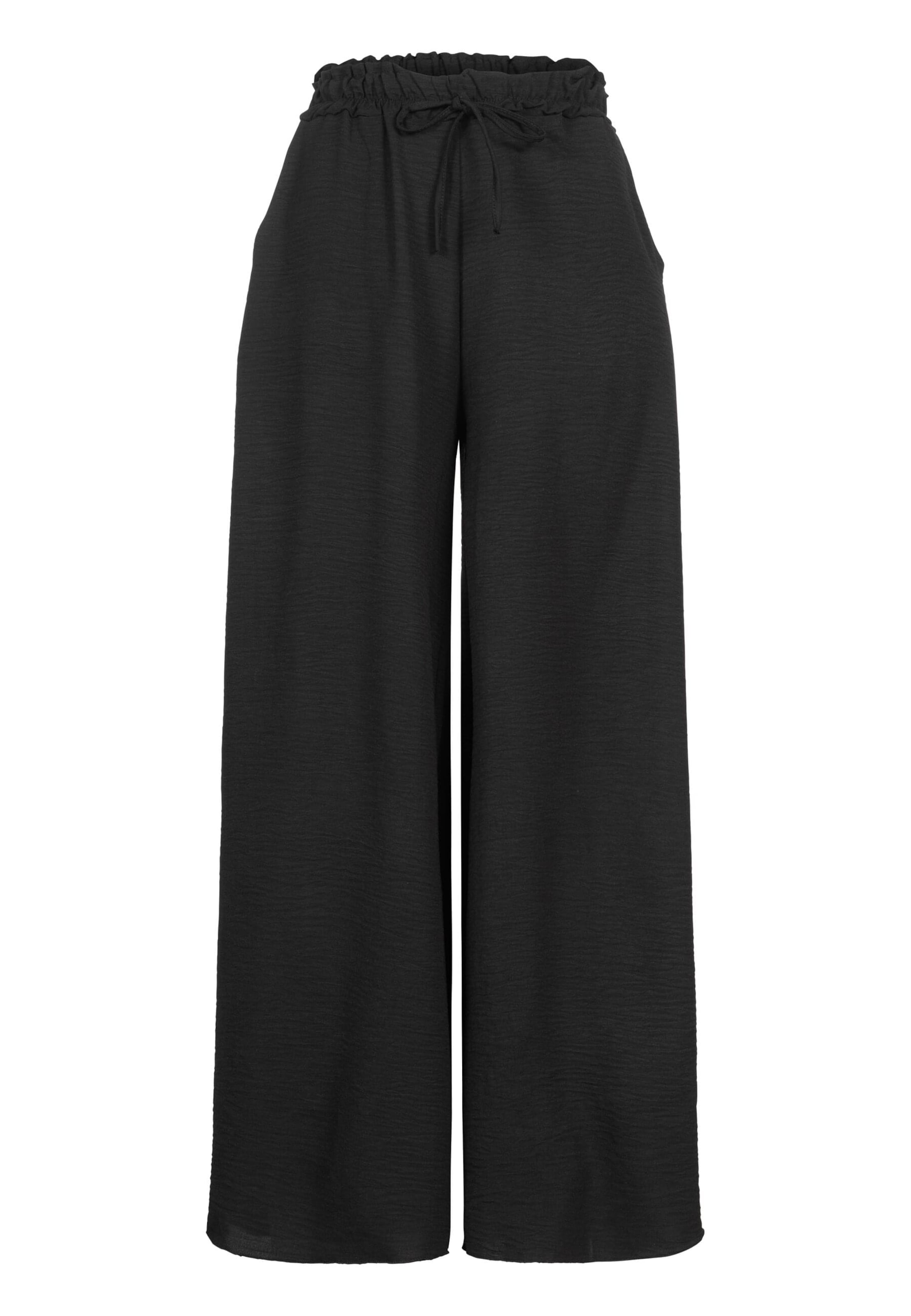 Cloud5ive Wide Leg Hose in Schwarz: Vorderseite