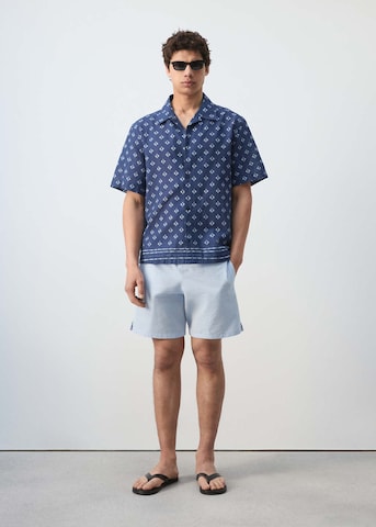 MANGO MAN Regular fit Button Up Shirt 'Comino' in Blue