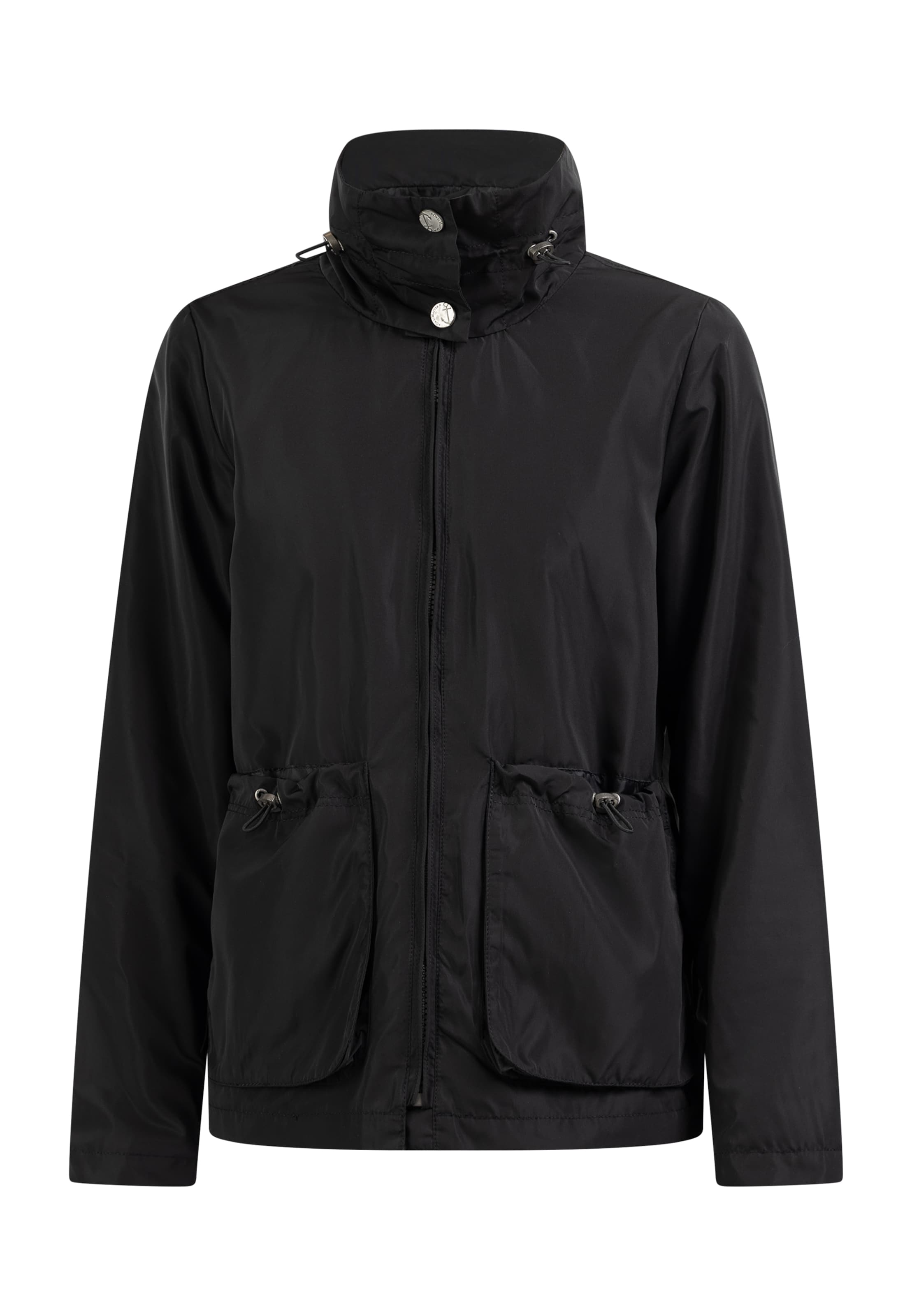 Geacă de primăvară-toamnă 'Bridgeport' de la DreiMaster Maritim pe negru: față