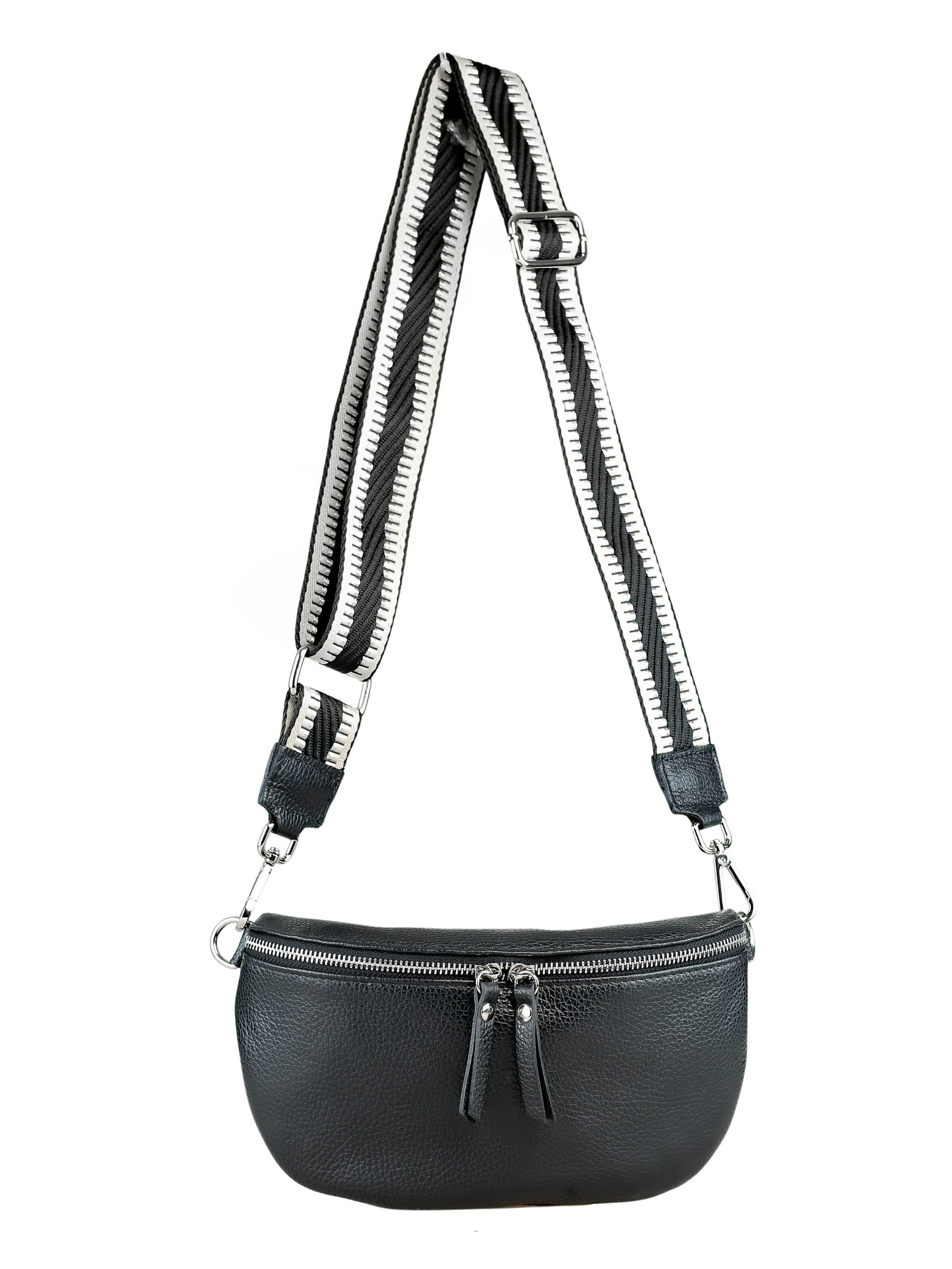 COLLEZIONE ALESSANDRO Crossbody Bag 'Nico' in Black: front