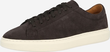BOSS - Sapatilhas baixas 'Kieran' em castanho: frente