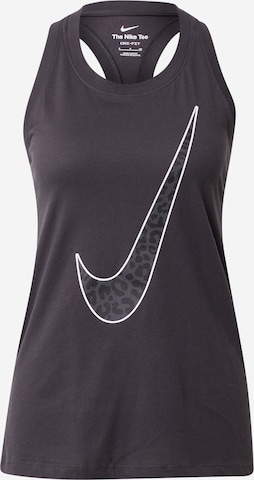 NIKE Sports Top 'ONE HOOK' in Grey: front