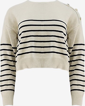 Apricot Sweater in White: front