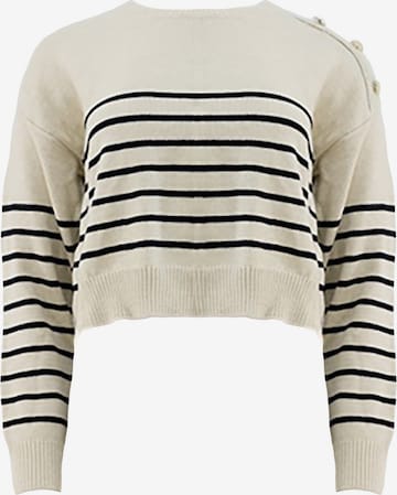 Apricot Sweater in White: front