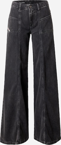 DIESEL Wide leg Jeans 'D-AKII' in Zwart: voorkant