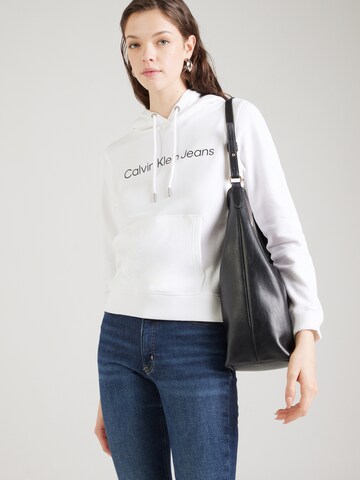 Calvin Klein Jeans Sweatshirt 'CORE INSTITUTIONAL' i hvid: forside