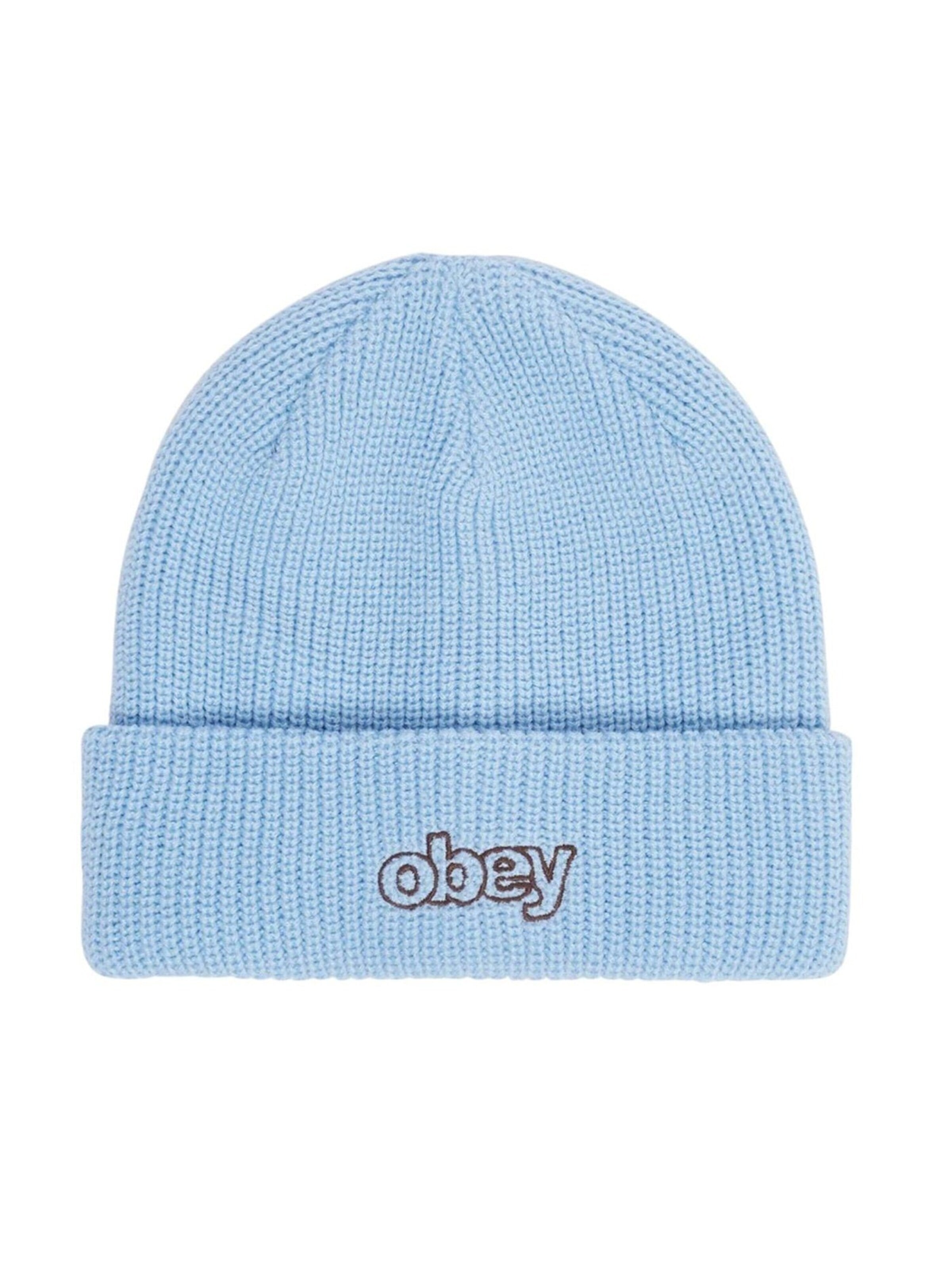 Bonnet 'Throwback Beanie Sky' Obey en bleu : devant
