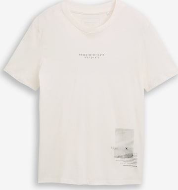 TOM TAILOR DENIM Тениска в бяло: отпред