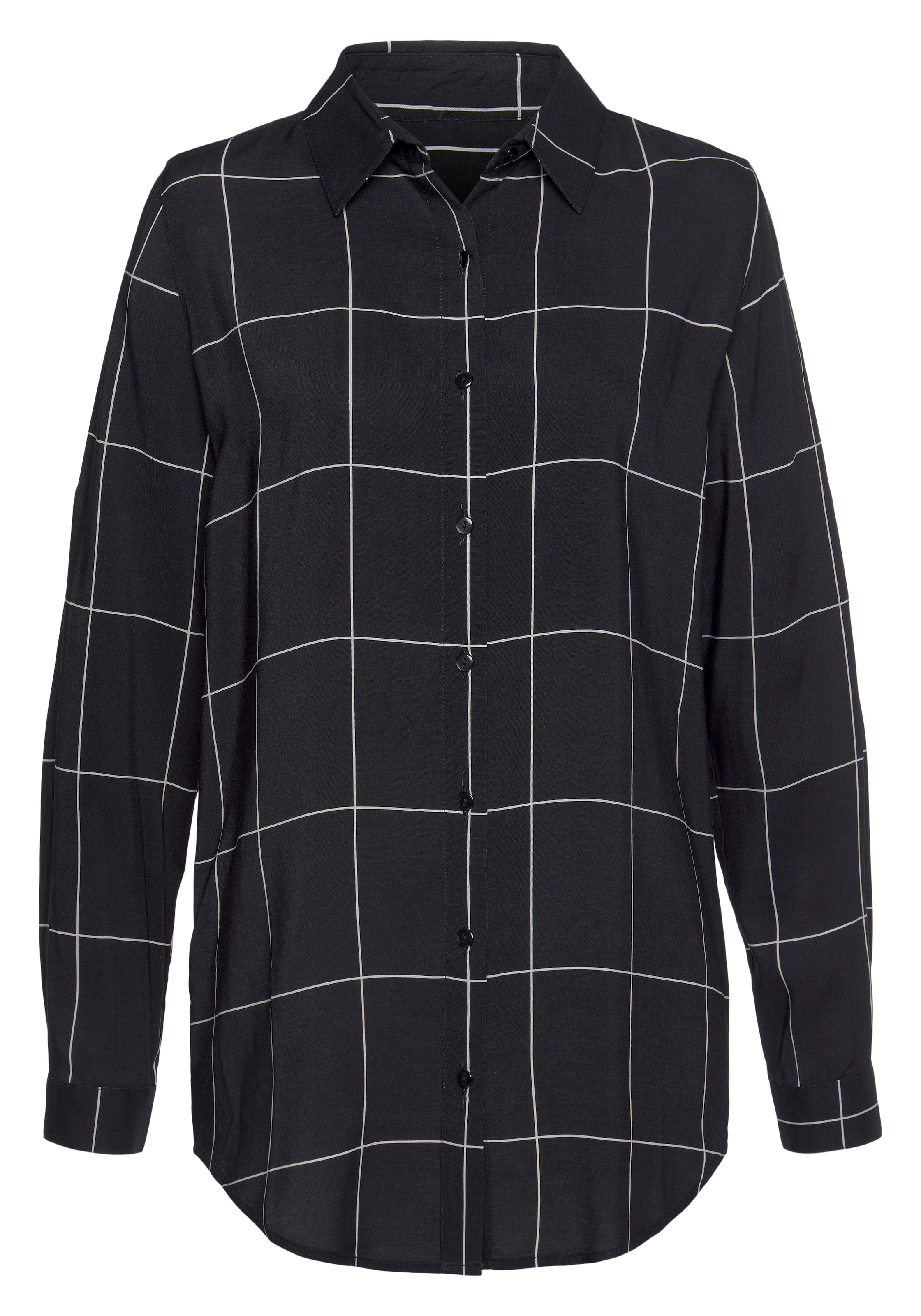 LASCANA Pluus, värv must: eest vaates