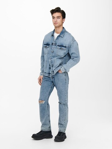 Only & Sons Loosefit Jeans in Blau