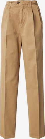 TOMMY HILFIGER Regular Pleat-Front Pants in Green: front