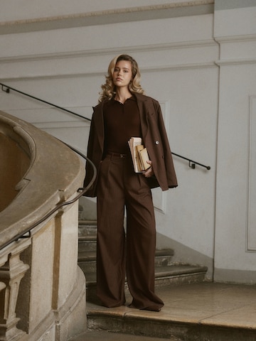 millane Wide Leg Hose in Braun