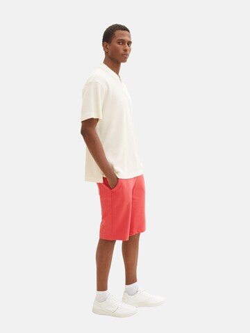 Regular Pantalon TOM TAILOR en rouge