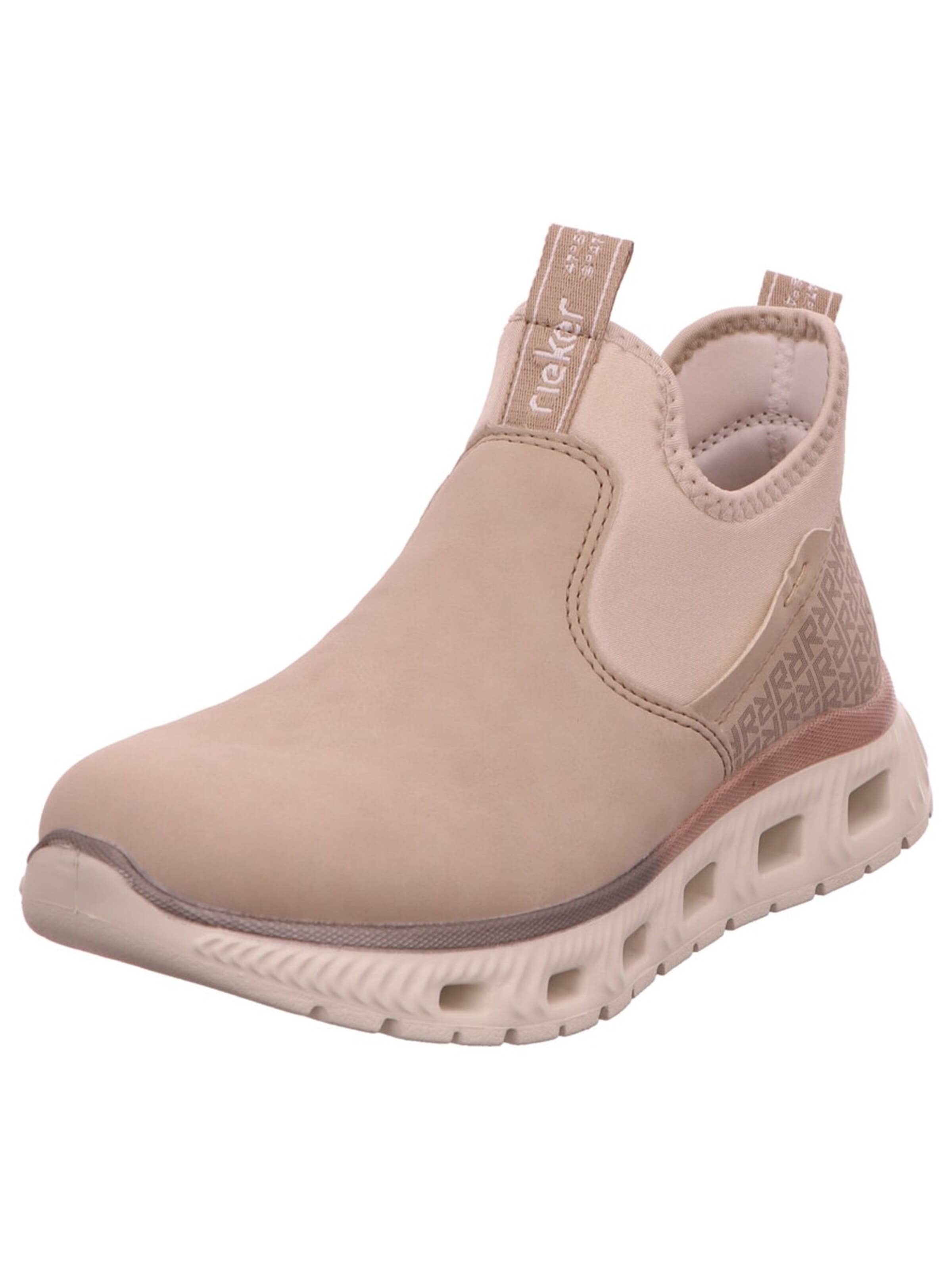 Rieker Boots 'Stiefel Damen M6053-62 Leder-Mix in beige'‌‌‌‌ in Beige: Vorderseite