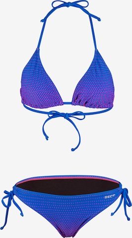 BECO the world of aquasports Triangle Bikini 'Gradient Dots' in Blue: front