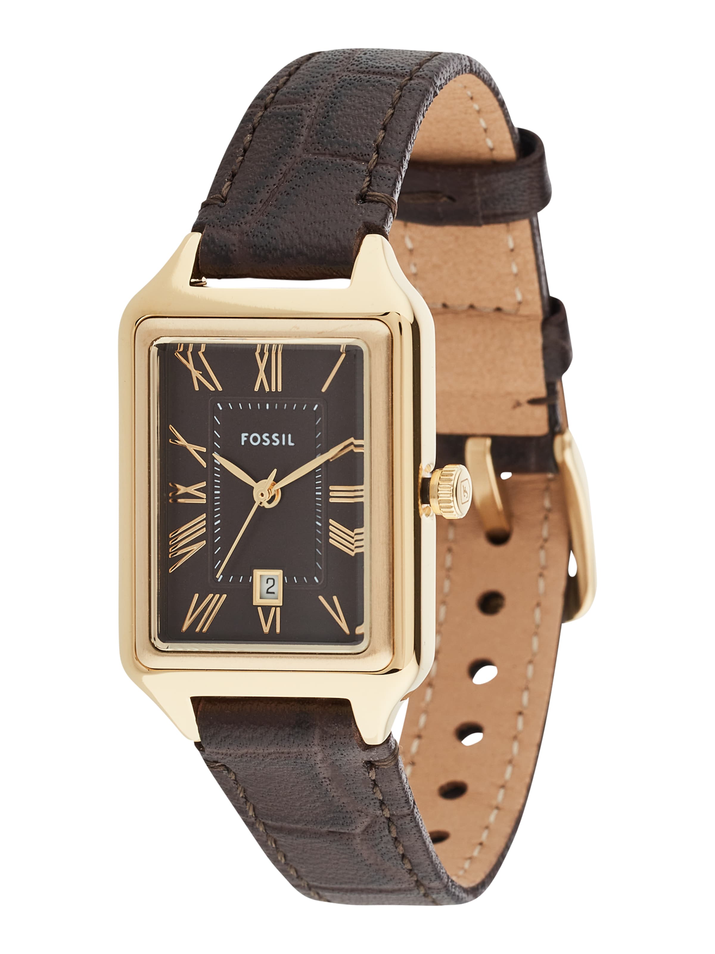 FOSSIL Analoogkell 'Raquel', värv pruun: eest vaates