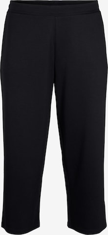 Zizzi - Pierna ancha Pantalón de pijama 'Malisa' en negro: frente