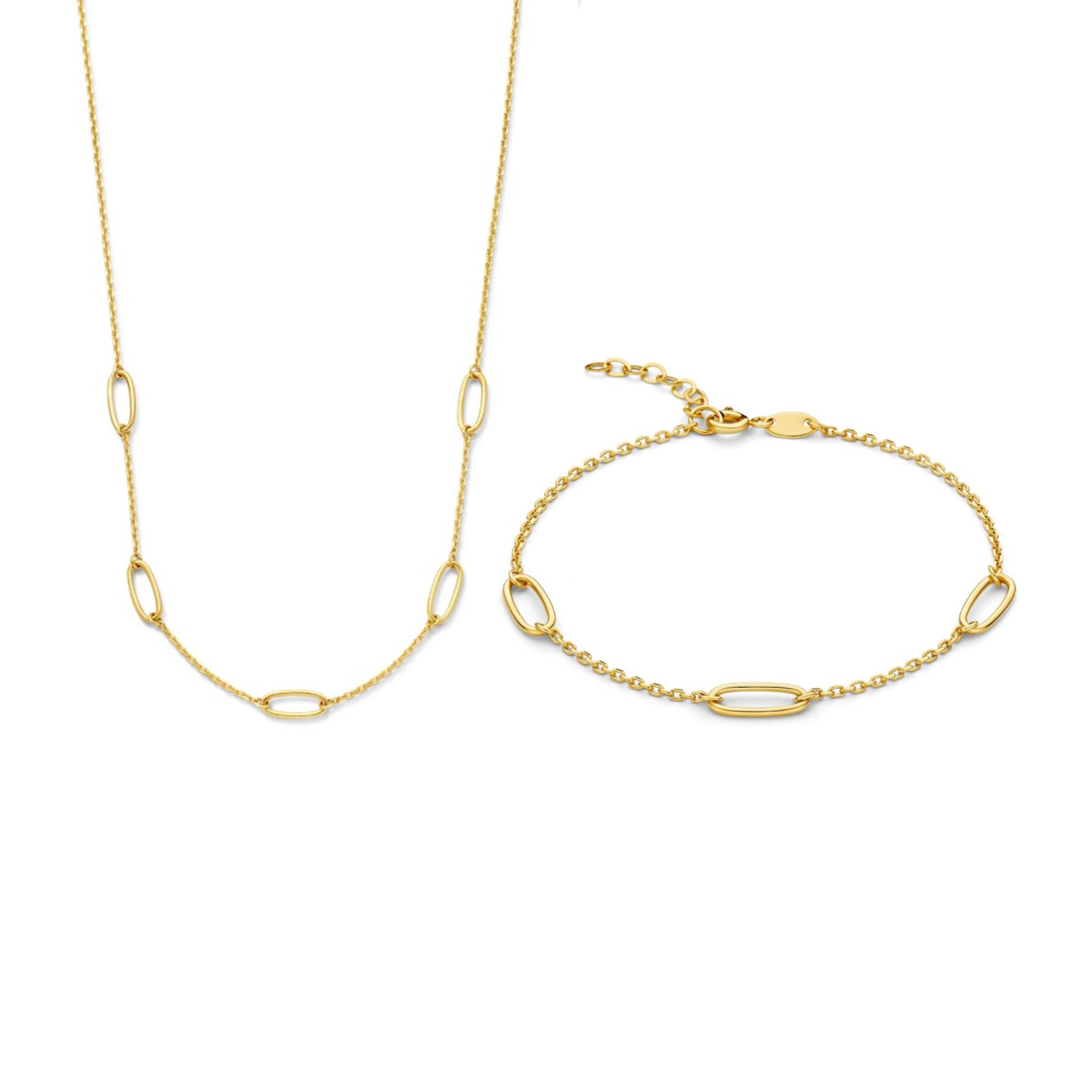 Beloro Jewels Schmuckset in Gold: Vorderseite